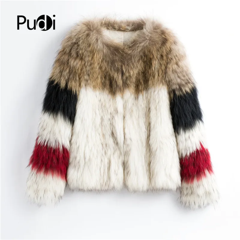 

CT906 Autumn Fashion Women Genuine Raccoon Fur Coat Lady Age Reduction Casual Real Fur Coat
