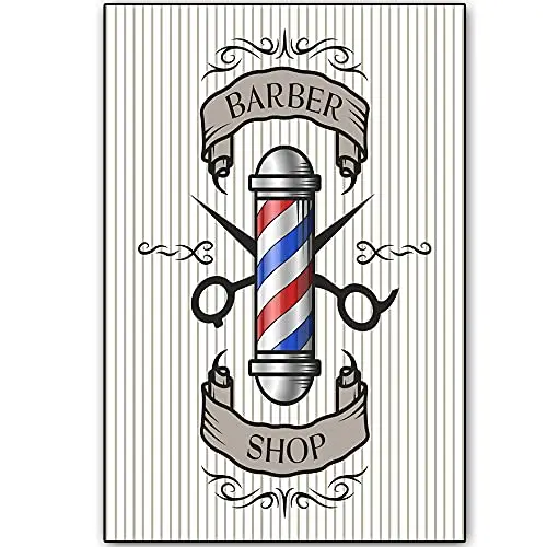 

Original Retro Design Barber Shop Tin Metal Signs Wall Art | Thick Tinplate Print Poster Wall Decoration