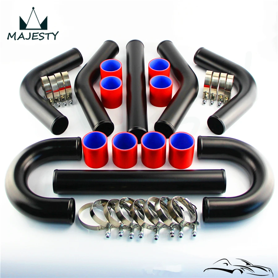 

Aluminum Universal 2.36" 60mm Intercooler Turbo Piping Pipe hose T-Clamp Kit