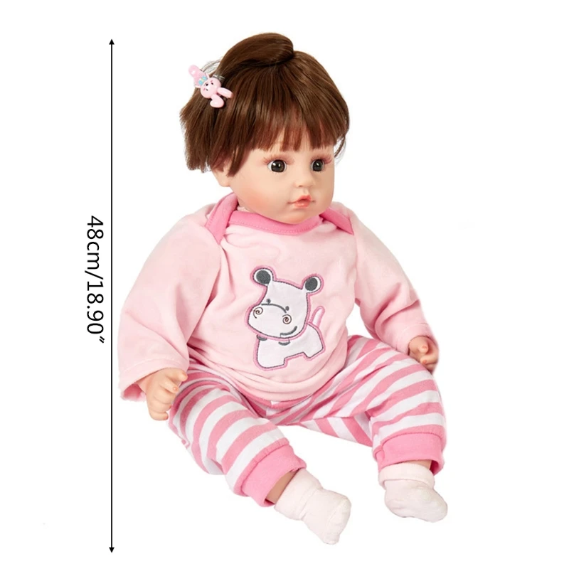 

Intelligent Orientation Sensing Simulation Doll 48CM Humanoid Toy Silicone Reborn Realistic Lifelike Newborn Growth