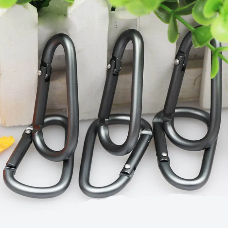 Fiyat 5 Adet/grup D Tipi Alüminyum Alaşım Karabina Toka Kamp Ekipmanları Sırt çantası Toka Su şişesi Asılı Toka Yapış Kanca Anahtarlık