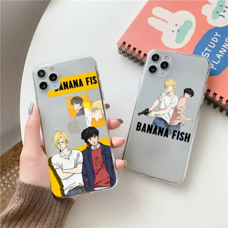 

Anime Banana Fish Anime art Phone Case Clear Transparent for iPhone 11 12 13 mini pro XS MAX 8 7 6 6S Plus X 5S SE XR 2020