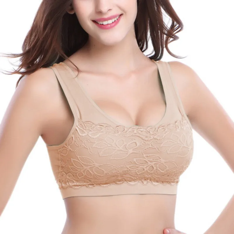 

Women Body Building Fitness Seamless Tank Workout Racerback Stretch Padded Bra