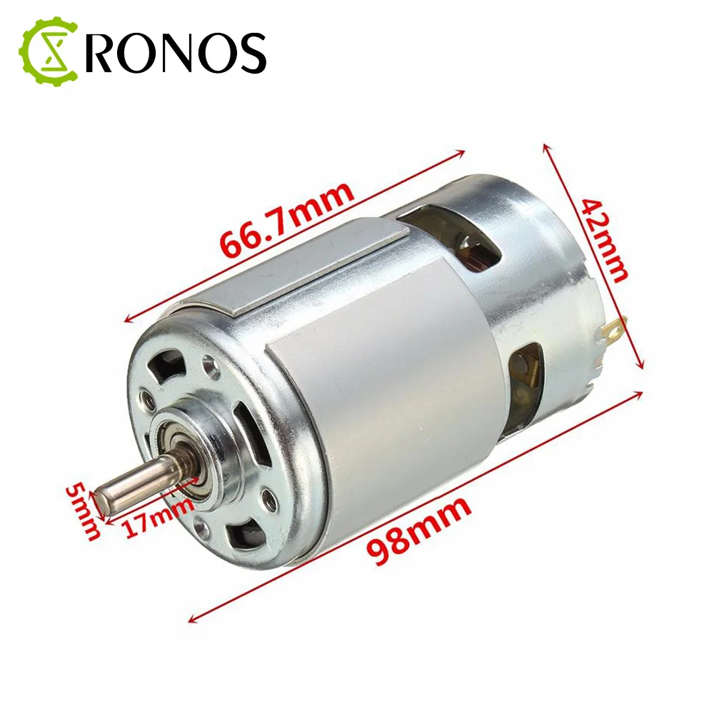 775 DC Мотор DC 24V 10000 RPM шарикоподшипник большой крутящий момент высокой мощности Низкий уровень шума Горячая электронный компонентный двигатель