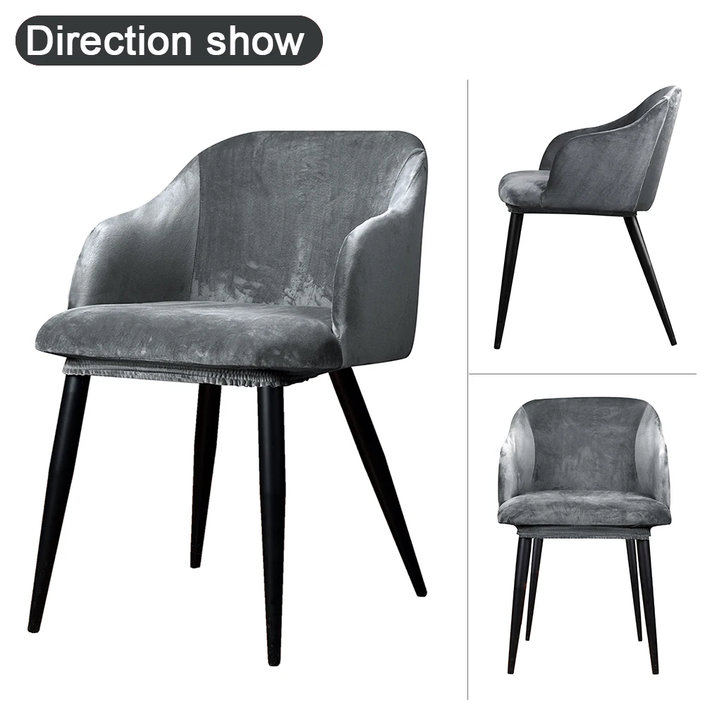 velvet fabric sloping arm chair cover big size wing bakc king back chair covers seat covers for hotel and home party banquet free global shipping