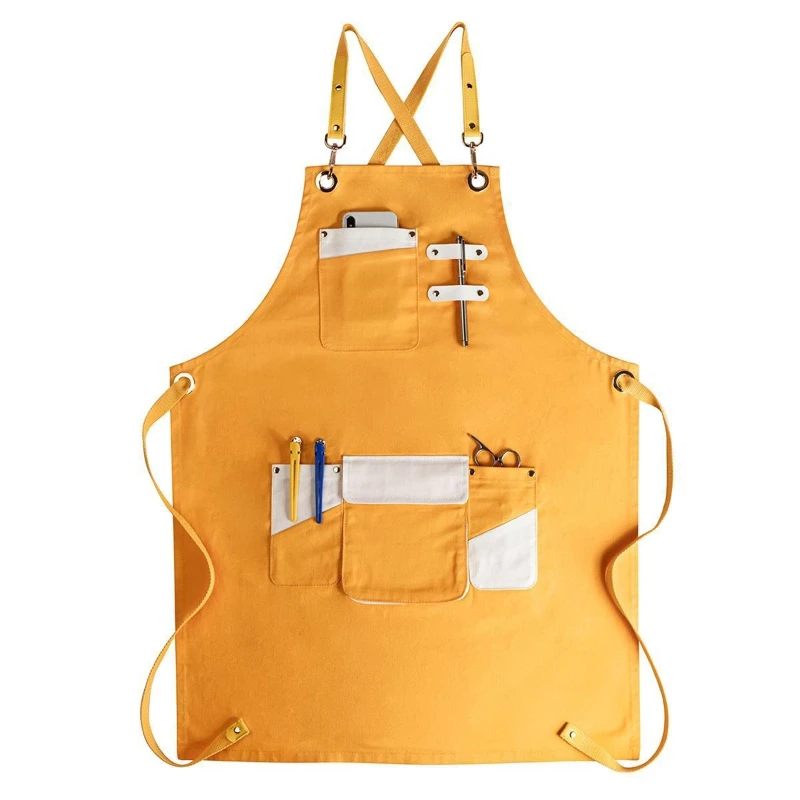 

Long Cotton Apron Waitstaff Barista Bartender Bistro Pastry Catering Uniform