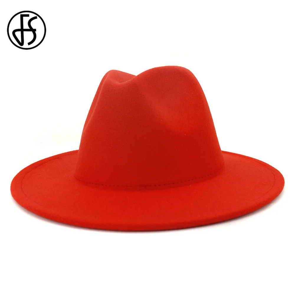 FS оранжевый фиолетовый Пэчворк с широкими полями шляпы Fedora для мужчин и женщин из