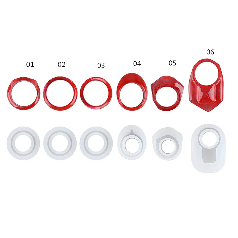Прозрачная силиконовая форма для смолы набор колец из УФ эпоксидной инструменты