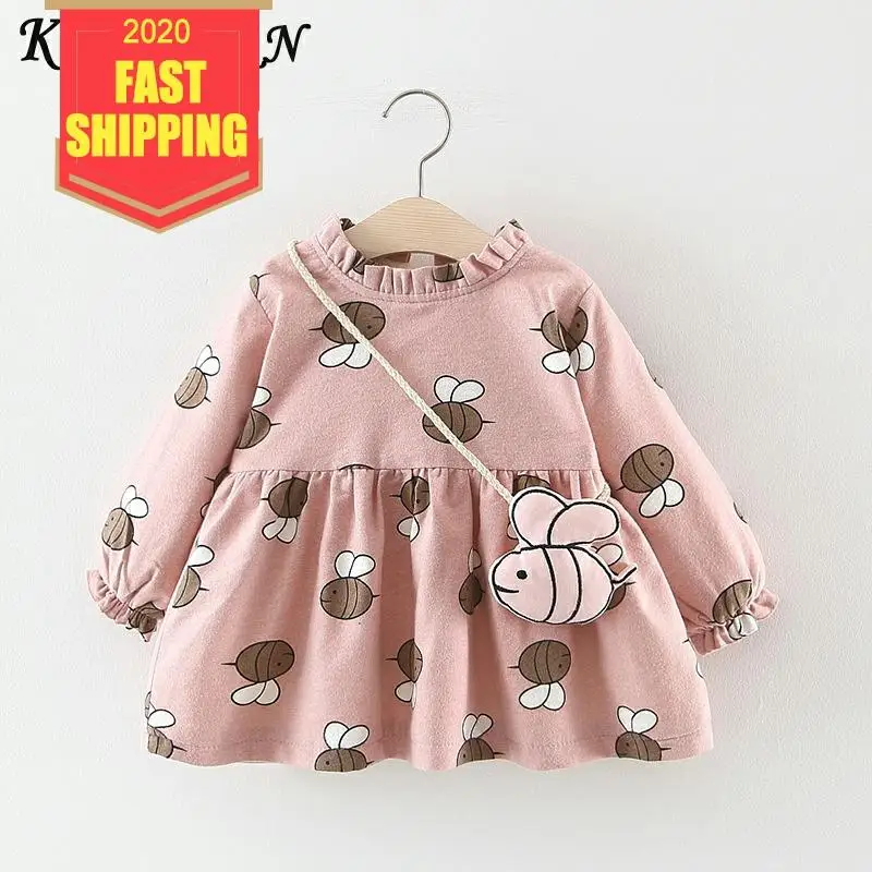 Keelorn 2020 Ограниченная серия новое платье для малышей с рисунком длинными рукавами
