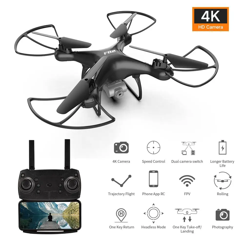 

F82 Drone Long Endurance 20 Minutes 4k Dual-camera Real-time Image Transmission Aircraft Fixed Altitude Rc Aircraft