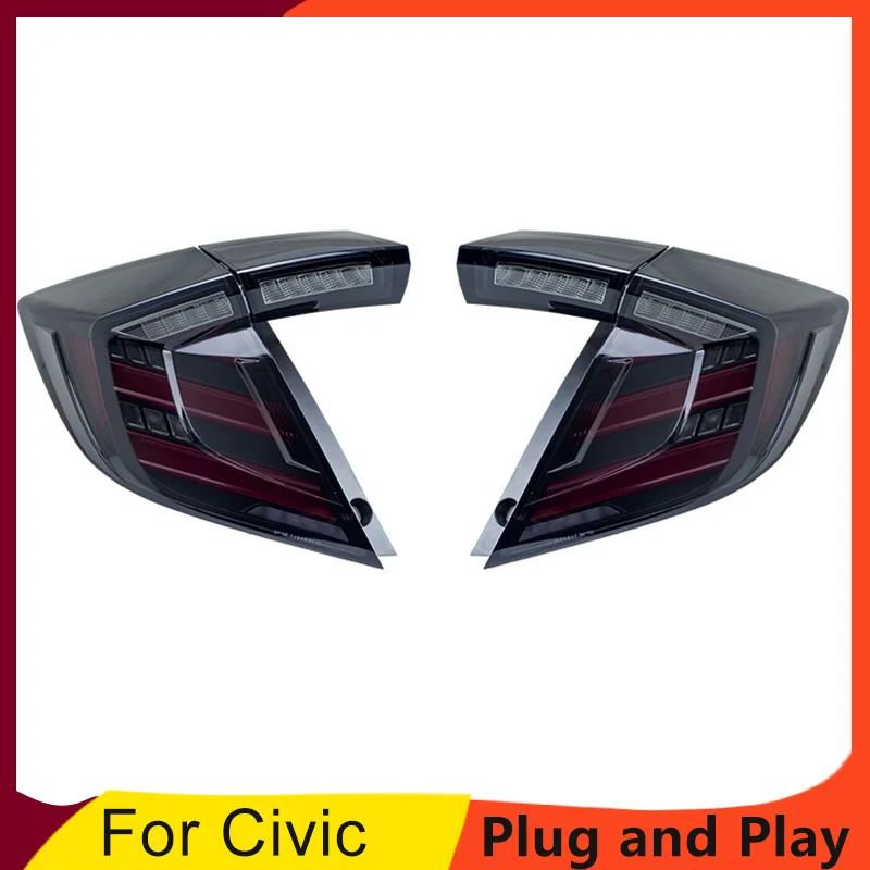 

Car Styling for HONDA CIVIC X 10th Hatchback LED tail light CIVIC LED Rear Lamp DRL+Brake Trunk LIGH