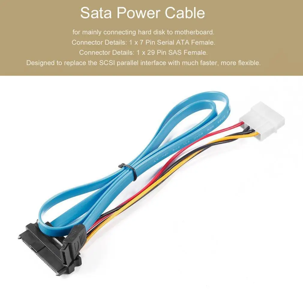 7 Pin SATA Serial ATA to SAS 29 & 4 кабель Мужской разъем адаптера UL| |