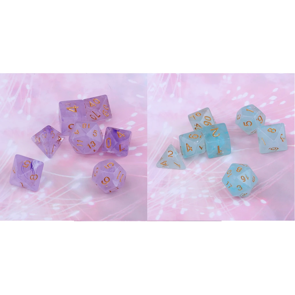 14 шт многогранные кости набор Семья 4 Die 6 игра игральные для игры TRPG D &