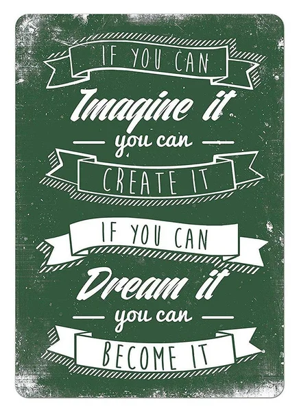 

Imagine It Tin Sign art wall decoration,vintage aluminum retro metal sign