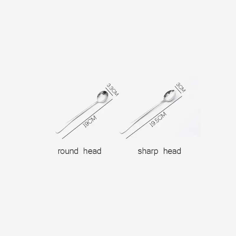 Кофе Чай ложка для торта с длинной ручкой Нержавеющая сталь мороженое офисные