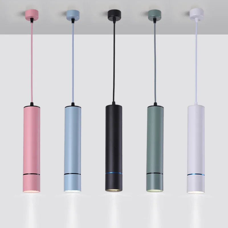 Цилиндрическая трубка светодиодные подвесные светильники Современная длинная