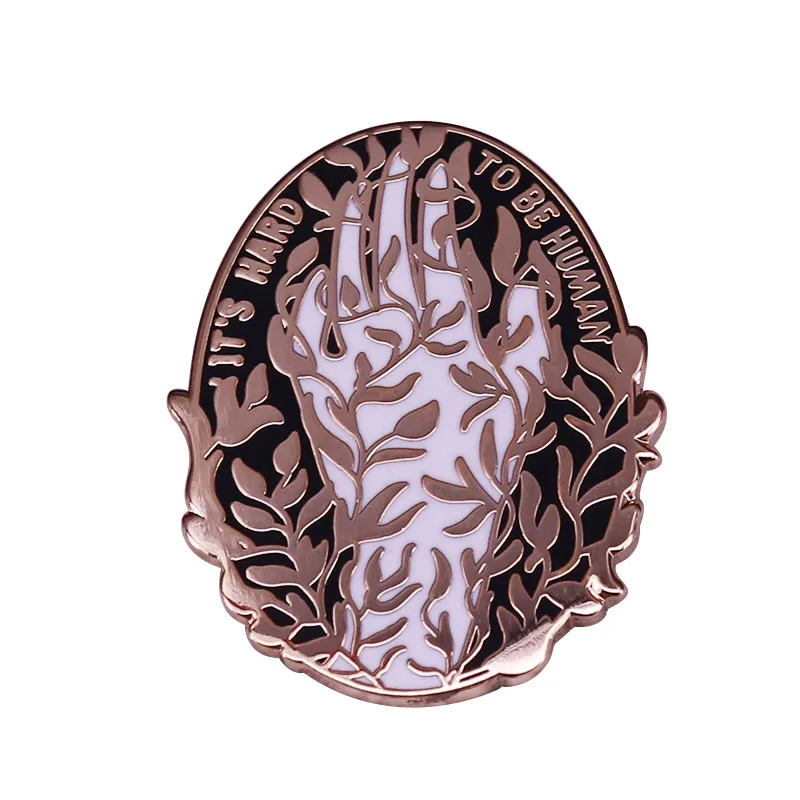 Трудно быть человеческой брошью волшебная ручка булавка листья татуировка