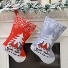 Рождественские чулки, Подарочный мешок в виде Санты, рождественские носки, Рождественские елочные украшения для дома, рождественские украшения, новый год 2022