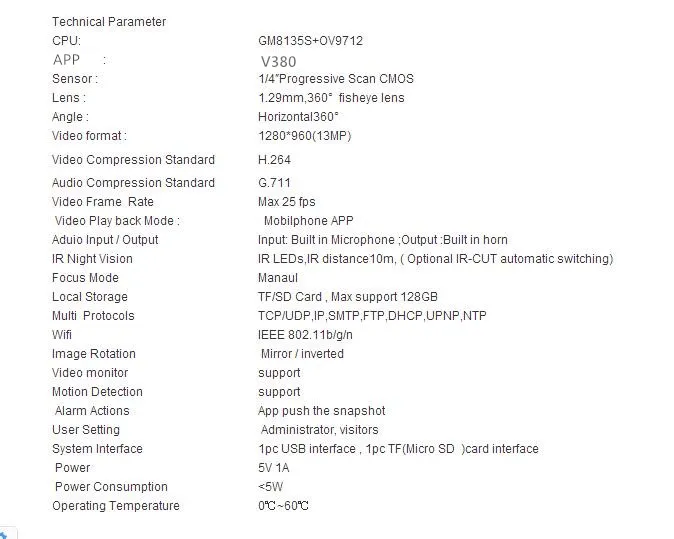 HD 360 градусов панорамный Широкий Угол Мини Cctv камера Smart IPC беспроводной рыбий глаз IP камера P2P 960P HD Домашняя безопасность Wifi камера