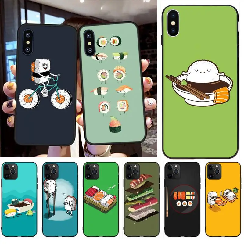 Чехол для телефона PENGHUWAN Japanese sushi iPhone 11 pro XS MAX 8 7 6 6S Plus X 5S SE XR|Бамперы| |