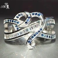 wholesale yayi jewelry fashion princess cut 5 ct multi color cubic zirconia silver color engagement wedding party heart rings