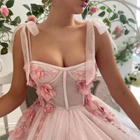 a line long prom dresses women formal party night pink robe de soiree graduation dress sleeveless tulle evening gowns new