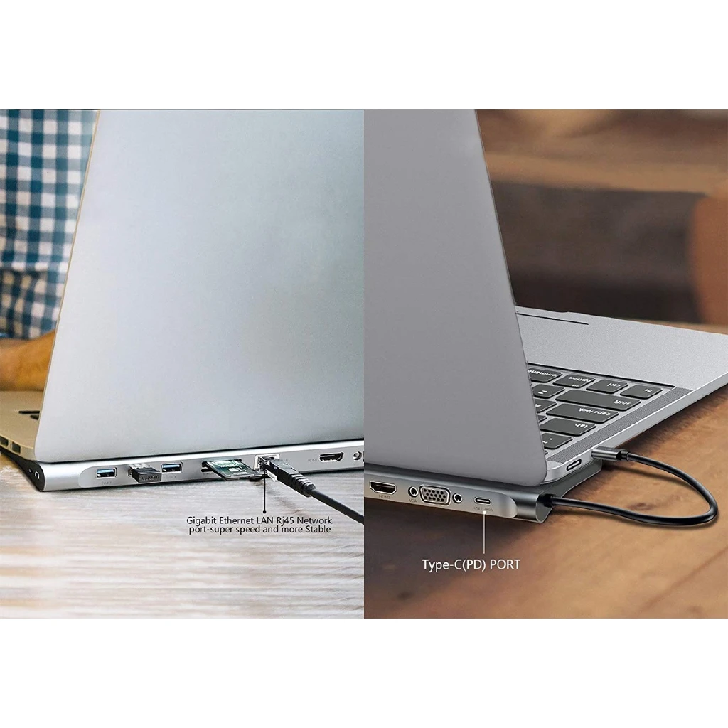 Док станция 10 в 1 с USB Type C на HDMI|Док-станции для ноутбуков| |
