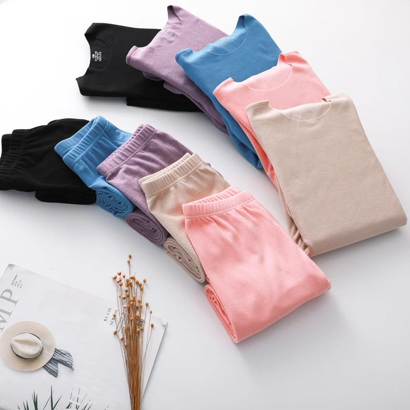 Комплект термобелья для подростков одежда сна мальчиков Штаны девочек осеннее