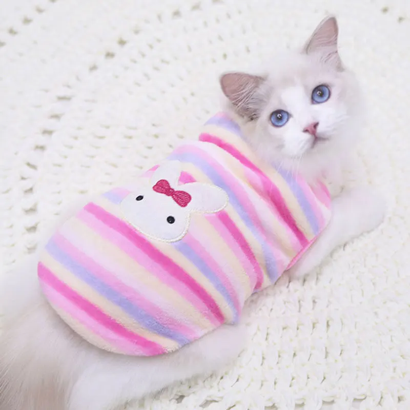 Одежда для кошек осенне-зимняя одежда маленьких и собак фланелевые милые костюмы