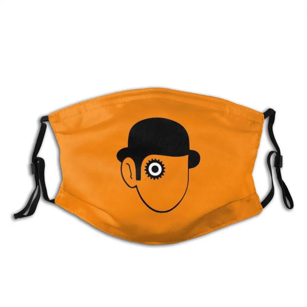 

Заводной оранжевый значок внутри оранжевый круг маска для лица с фильтром Заводной оранжевый Кубрик Стэнли Кубрик дистопия