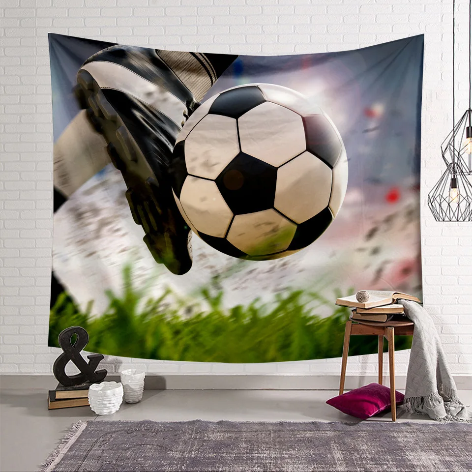 

Football Tapestries Home Decorative Wall Hanging Decor For Living Room Bedroom Boy Room Mandala Tapestry Wall Blanket 95x73cm
