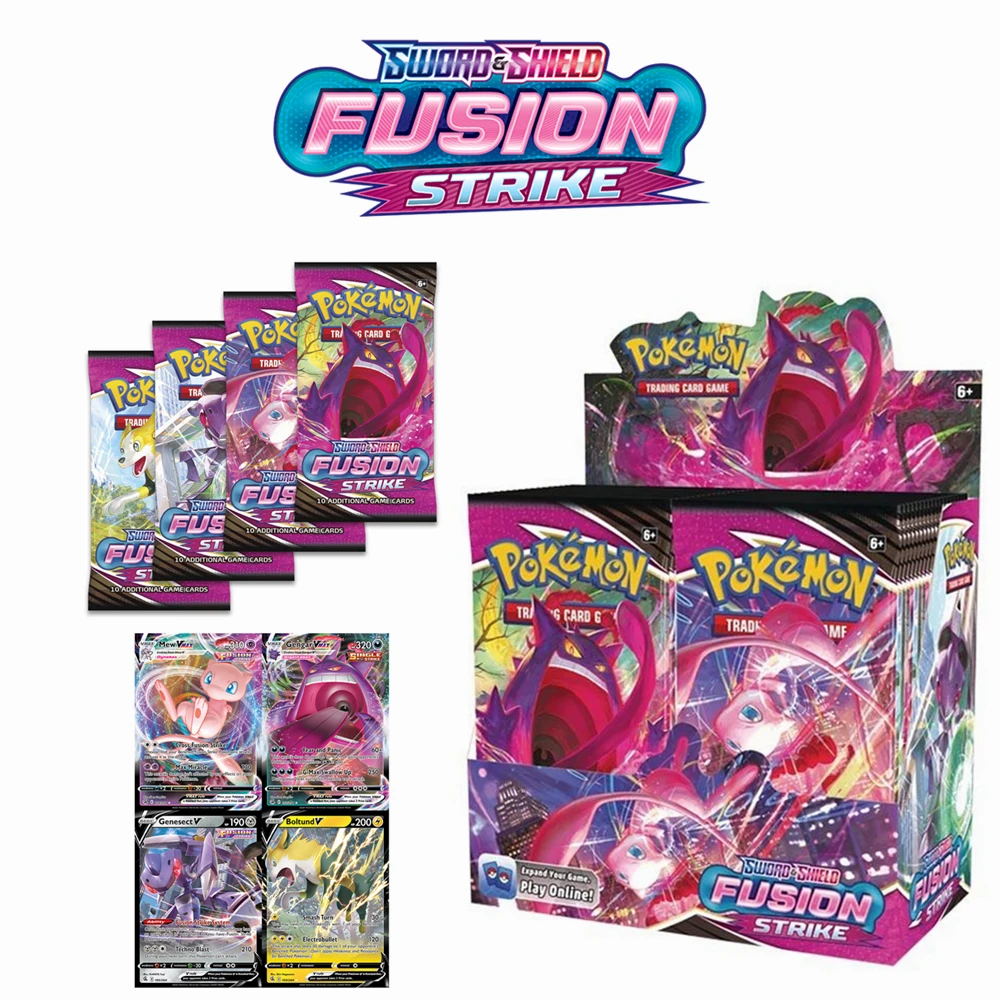 

2022 Newest Pokemon 324/360 Pcs Cards Pokémon TCG Sword and Shield Fusion Strike Booster Box Trading Card Game Collection Toy