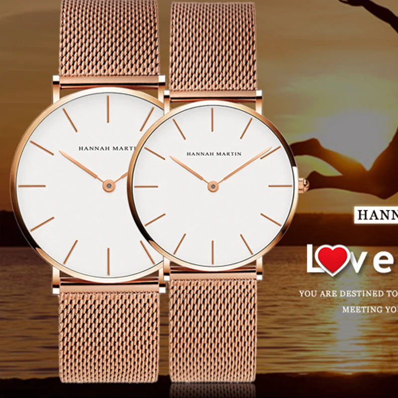 Парные часы Прямая поставка простой 1 комплект повседневные Модные стальные