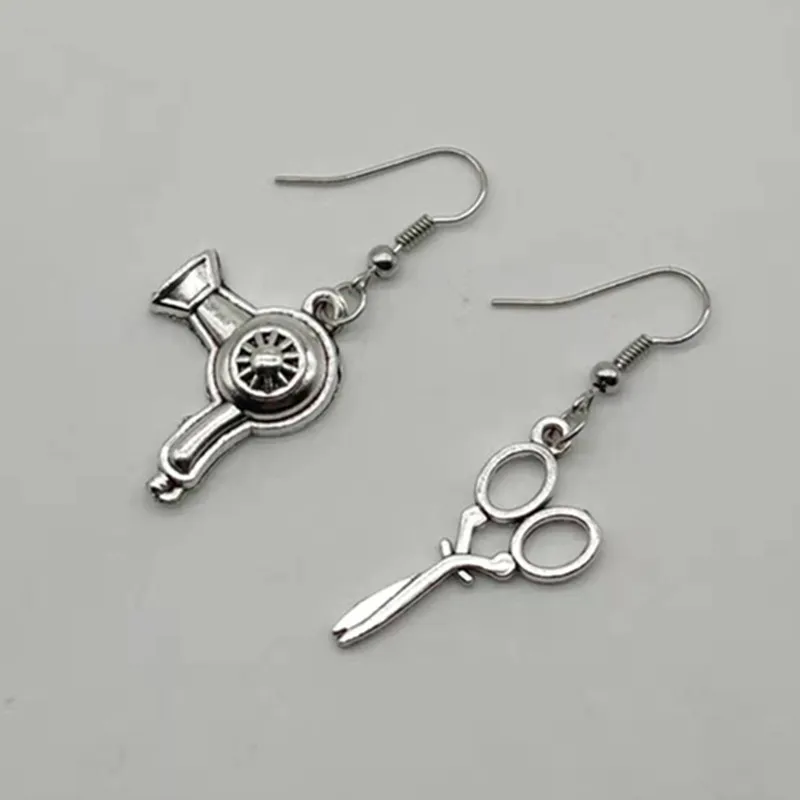 Расческа ручной работы ножницы фен подвески женские серьги вечерние | Украшения