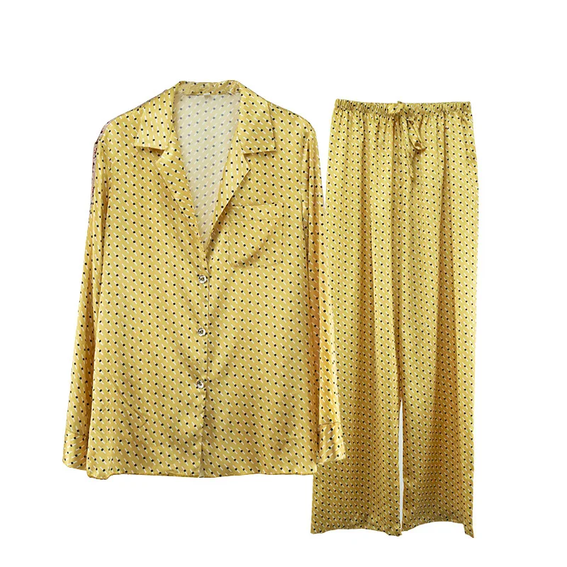 

Silk Pajamas for Women Women's Clothing Spring Summer 2021 Home Clothes for Women Pijama Mujer 2 Piece Set Women Sleepwear Set