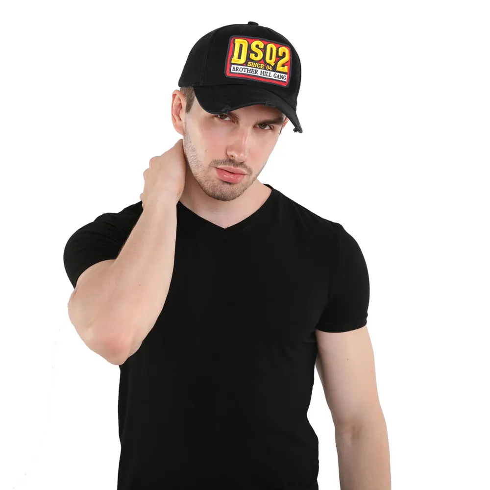 DSQICOND2 хлопковая бейсболка s буквы DSQ, брендовая Высококачественная Кепка для мужчин и женщин, дизайн клиента DSQ, Кепка с логотипом, Черная кепка для папы