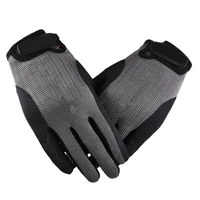 1 pair full finger gloves breathable antiskid ice silk mesh men cycling fitness climbing outdoor training sport gloves for gym