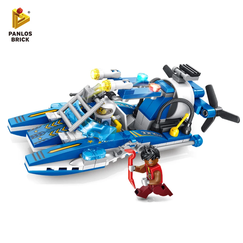 Штабелирование полицейские блоки Вертолет Лодка внедорожник автомобиль