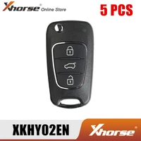 xhorse xkhy02en wire remote key for hyundai flip 3 buttons english 5pcslot