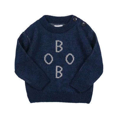 10 BO KIDS/ г. Осенне-зимние новые детские комплекты свитеров с круглым вырезом, свитер с вышитым буквенным принтом - Color: 10