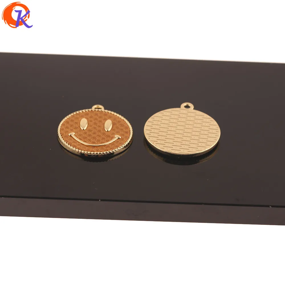 

Cordial Design 70Pcs 25*28MM Jewelry Accessories/Hand Made/Charms/Leather Effect/Face Shape/Pendant/DIY Making/Earring Findings
