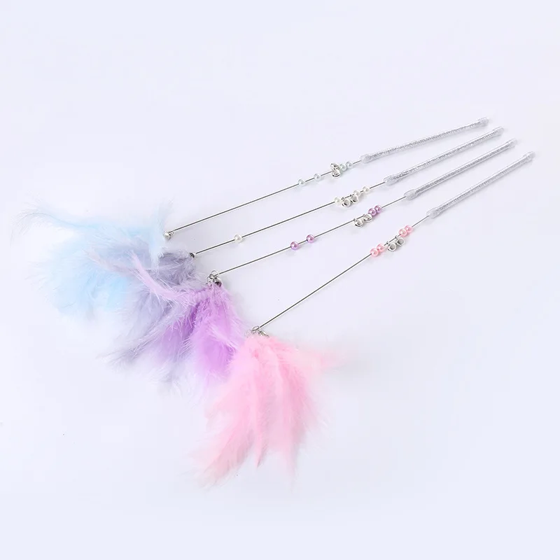 Сказочная палочка с перьями кошачья интерактивная игрушка 4 цвета новый стиль