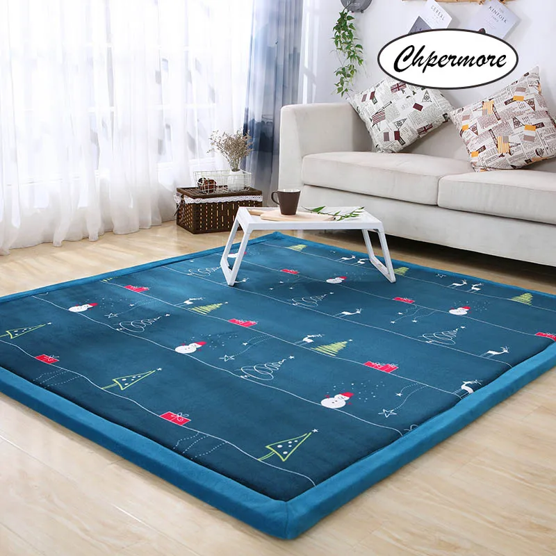 Утолщенные бархатные большие коврики Chpermore татами для спальни ковер из