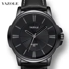 Часы YAZOLE мужские часы модные роскошные ремешок кожаный водонепроницаемый кварцевые часы для мужчин 2021 Reloj Hombre повседневные часы мужские часы