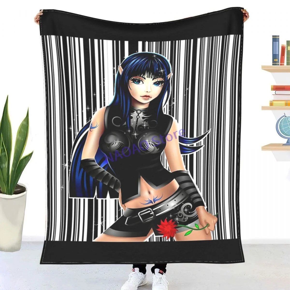 Аниме Манга фея. Одеяло простыни на кровать одеяла диван декоративные решетчатые