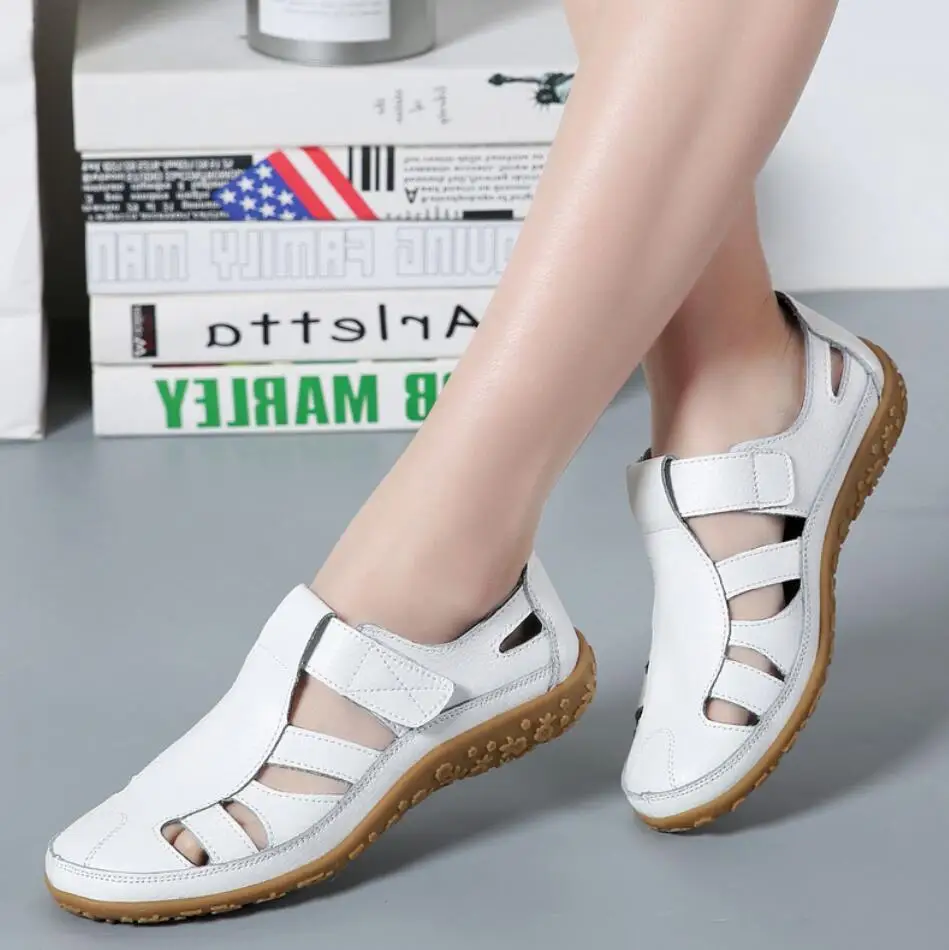 2021Hot для женщин женские ботинки мамы Обувь из натуральной кожи Сандалии на