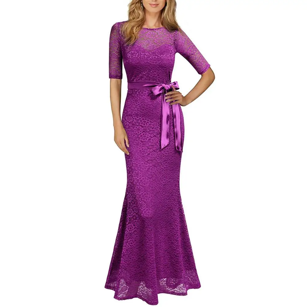 Женские винтажные Цветочные кружевные узкие рукава до локтя пояс Свадебная