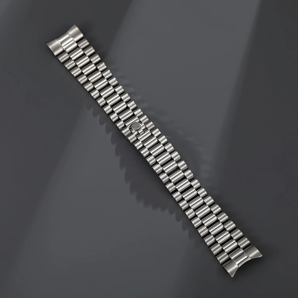 316L Stainless steel 13MM 17MM 20mm 21MM Solid Stainless Steel President Watch Band Strap Curved End fit for RLX Watch