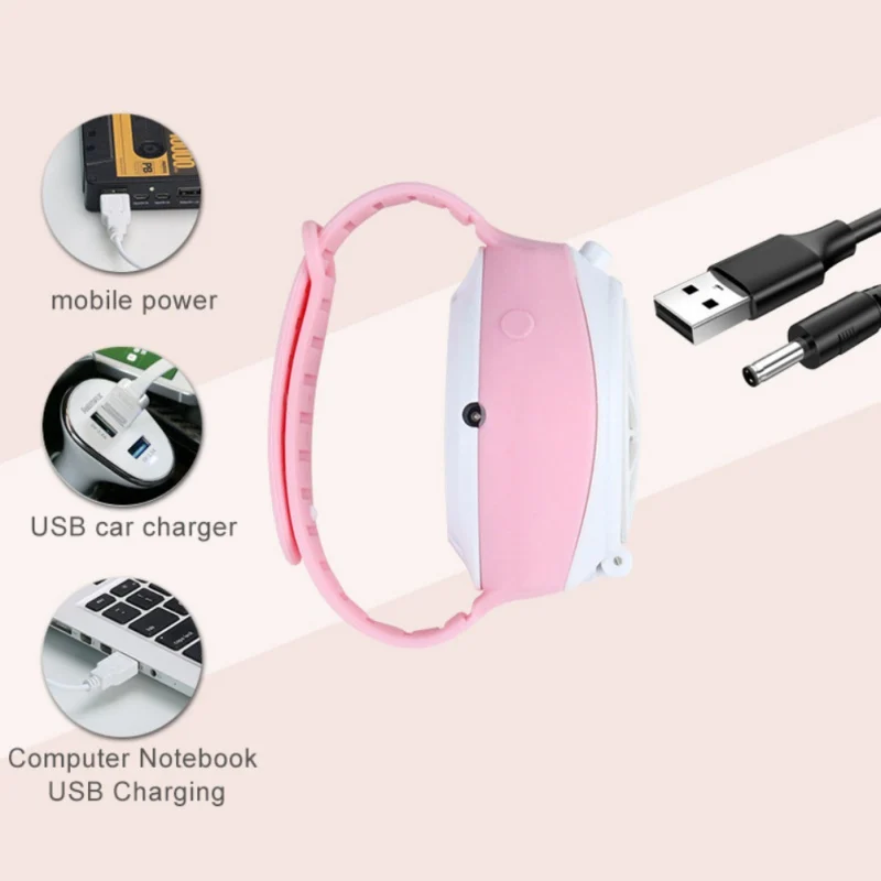 Маленькие карманные часы USB электрические вентиляторы складной модный Карманный