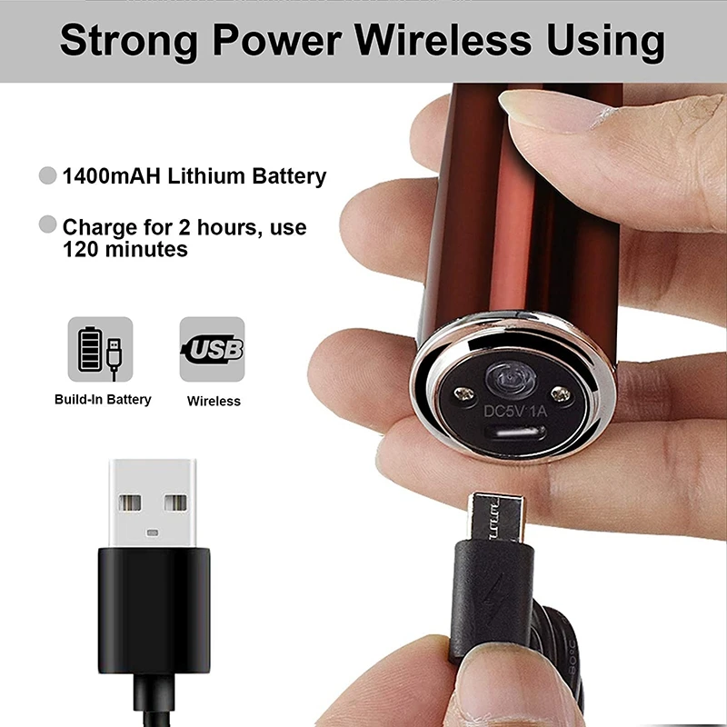 

Hair Clippers Hair Clippers T-Blade Cordless Hair Trimmer for Men 2mm Baldheaded Waterproof Grooming Kit